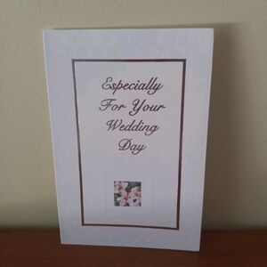 Paper Images White Silver Embossed Floral Wedding Best Wishes Greeting Card